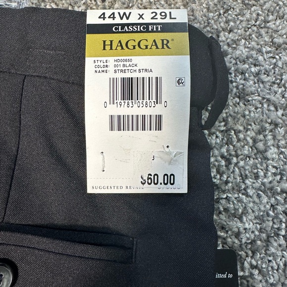 NWT men’s Haggar Classic fit flat front dress pants SZ 44x29 - Picture 7 of 9